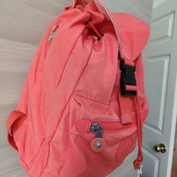 Kipling Keeper Travel Backpack Orange Papaya Tonal K10333 Ladies Multi‎ Pockets